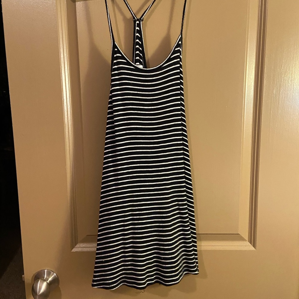 Old Navy Black and White Striped Tank Top